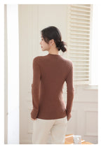 Fine-Rib Layering Sweater — back view