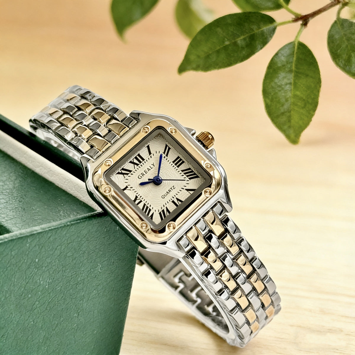 Square Roman Dial Watch — detail