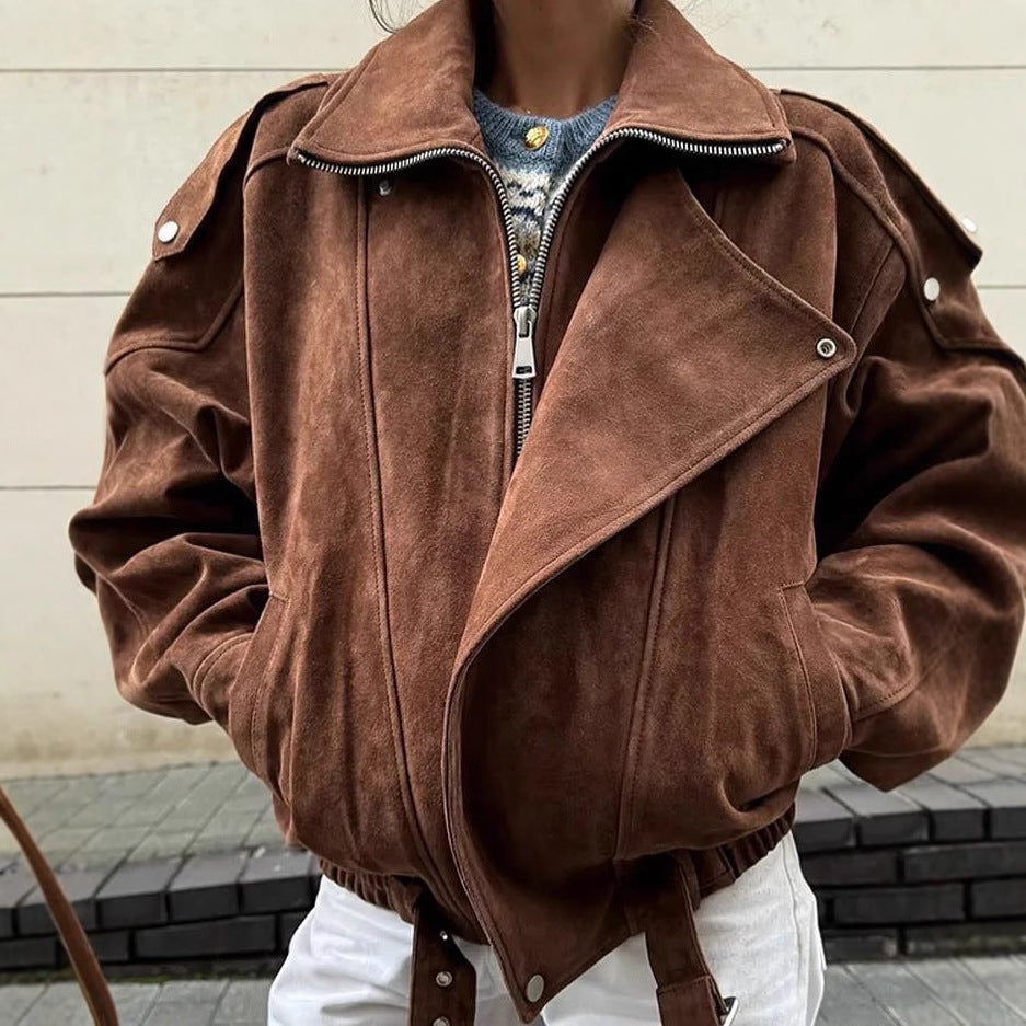 Storm-Collar Bomber Jacket