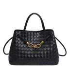 Woven Knot Top-Handle Bag