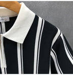 Zip Stripe Polo — detail