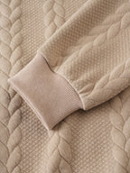 Textured Quarter-Zip Sweater — detail