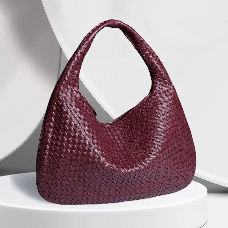 Woven Crescent Hobo Bag — detail