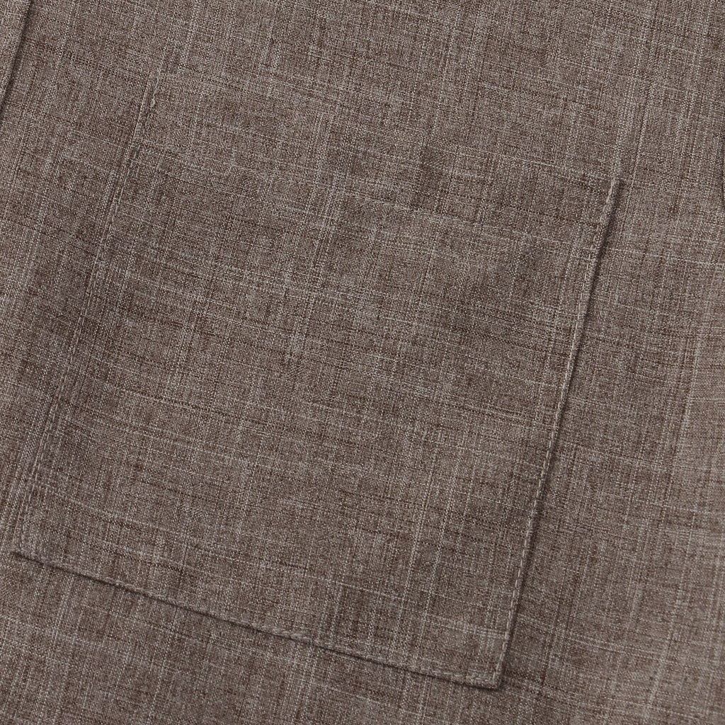 Band-Collar Pocket Shirt — detail