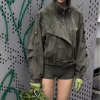Storm-Collar Bomber Jacket
