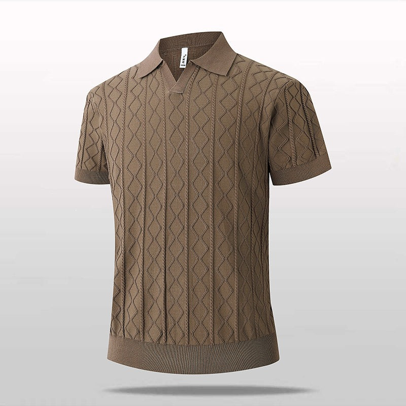 Diamond-Knit Polo