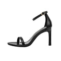 Ankle-Strap Stiletto Sandals in Black / 3.9 in Heel — still life