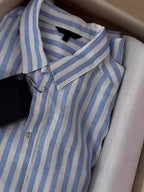 Blue Striped Linen Shirt