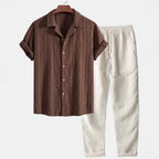Diamond Knit Shirt Set