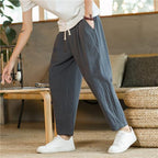 Drawstring Tapered Trousers