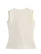 Two-Button Knit Vest — back view