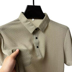 Waffle-Knit Polo