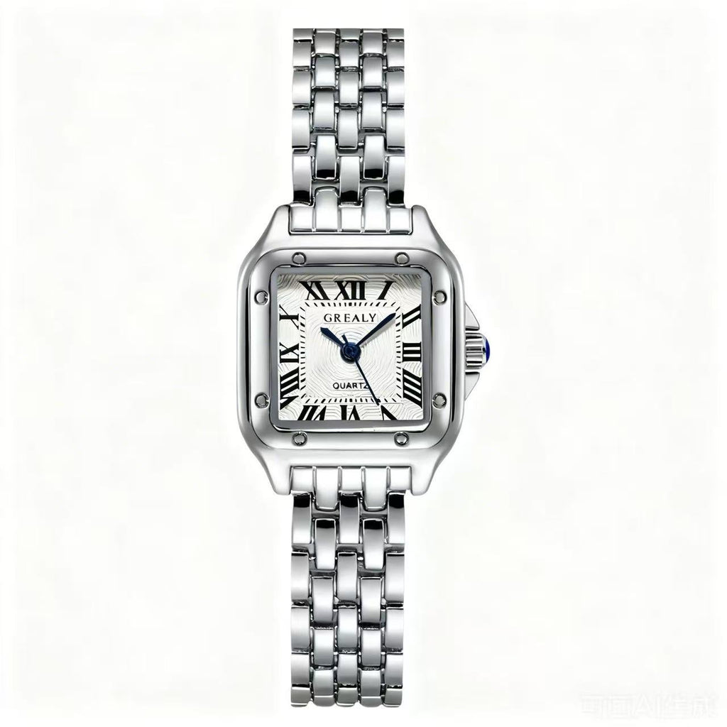 Square Roman Dial Watch