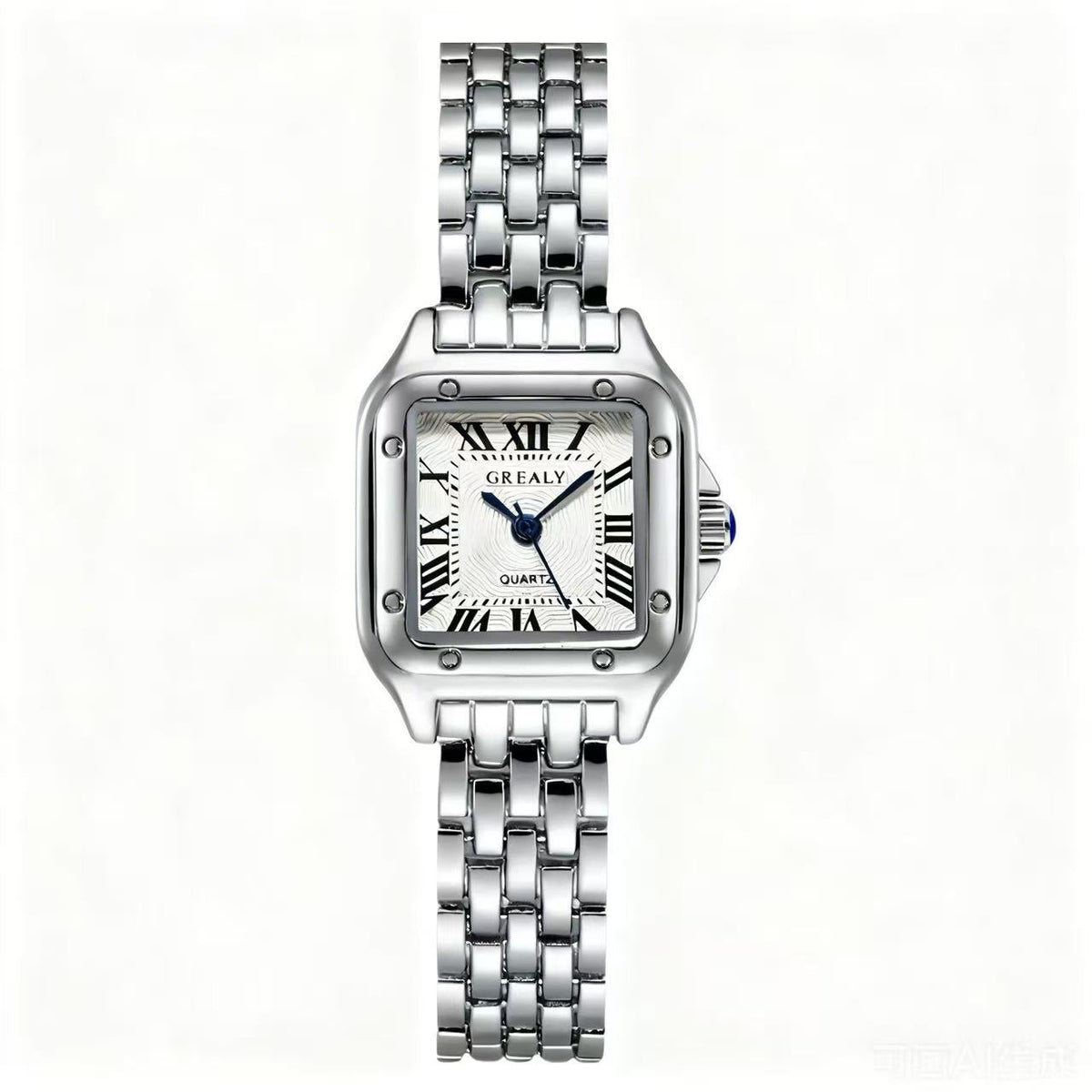 Square Roman Dial Watch