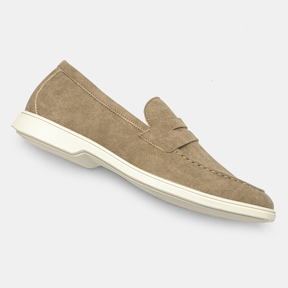 Topstitched Cream-Sole Loafers — detail