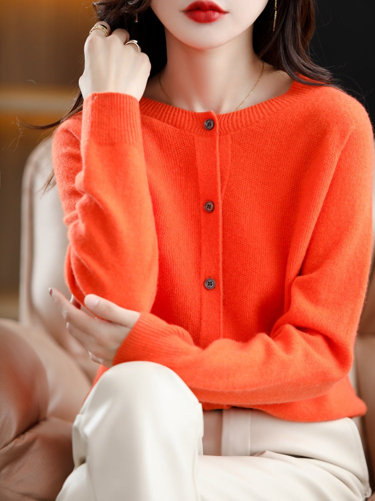Womens Wool Knit Cardigan
