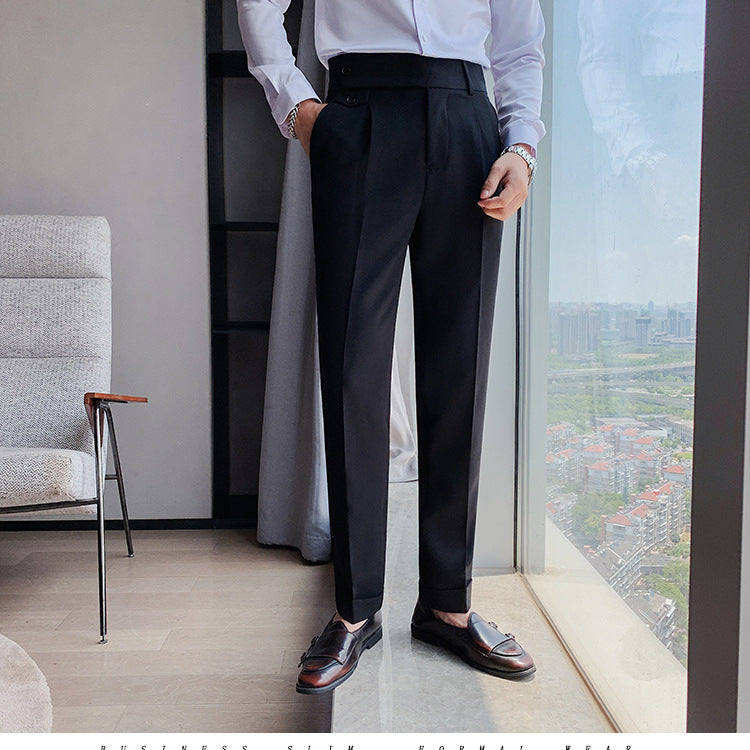 Pleated Cropped Trousers