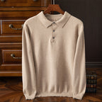 Button-Collar Polo Sweater
