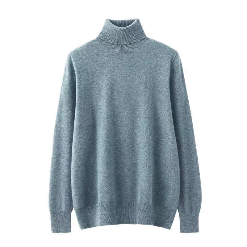 Pure Wool Mock-Neck Sweater