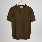 Ribbed Knit Polo