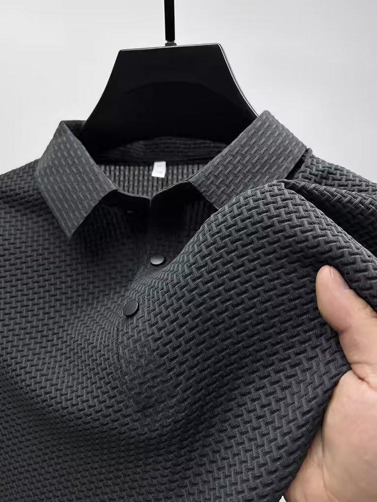 Waffle-Knit Polo