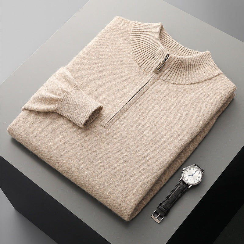Camel Half-Zip Outfit