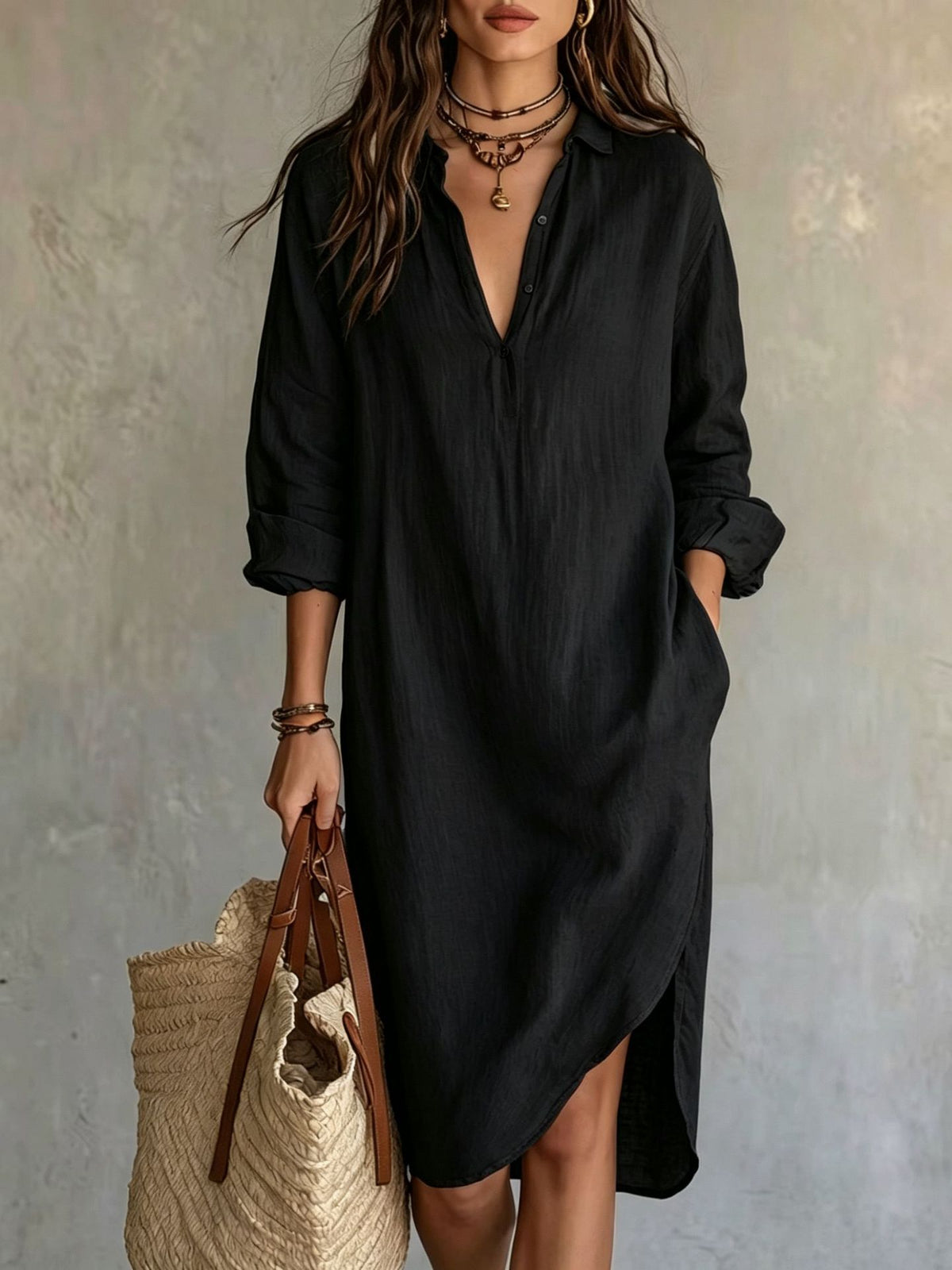 Linen Shirt Dress