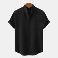 Band-Collar Pocket Shirt