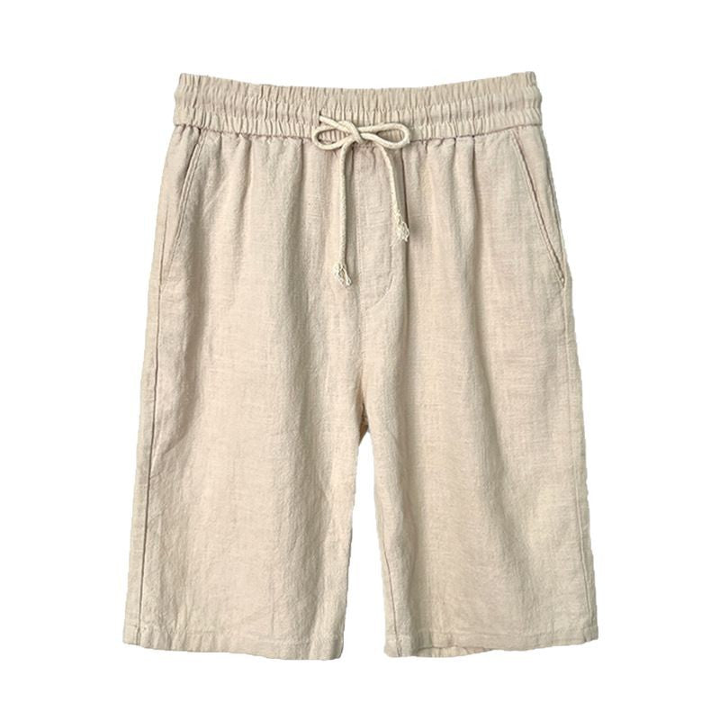 Straight-Cut Linen Shorts