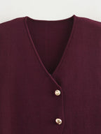 Two-Button Knit Vest — detail