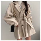 Belted Swing Coat — detail
