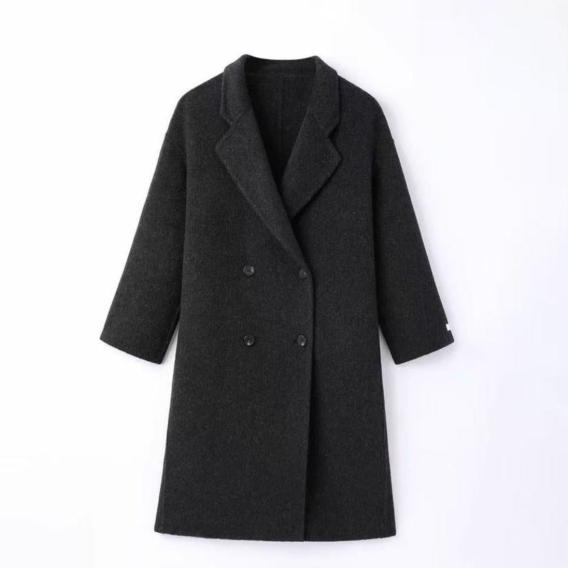 Double-Faced Wool Overcoat — flat lay