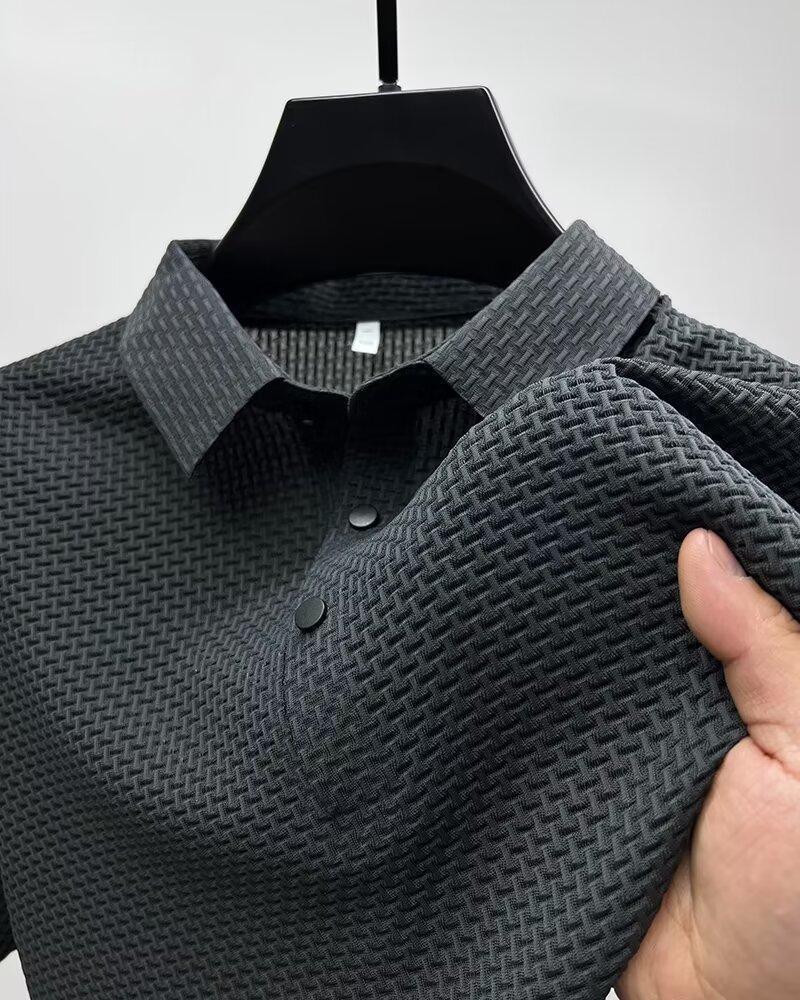 Waffle-Knit Polo — detail