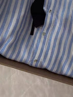 Blue Striped Linen Shirt