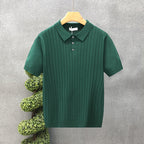 Ribbed Knit Polo