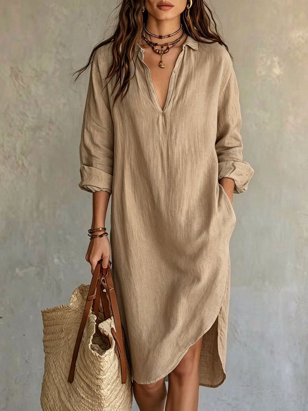 Linen Shirt Dress