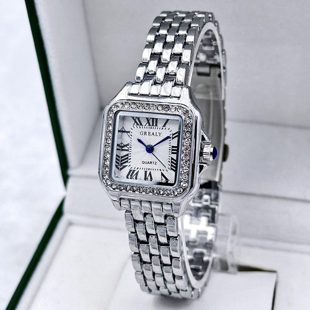 Square Roman Dial Watch
