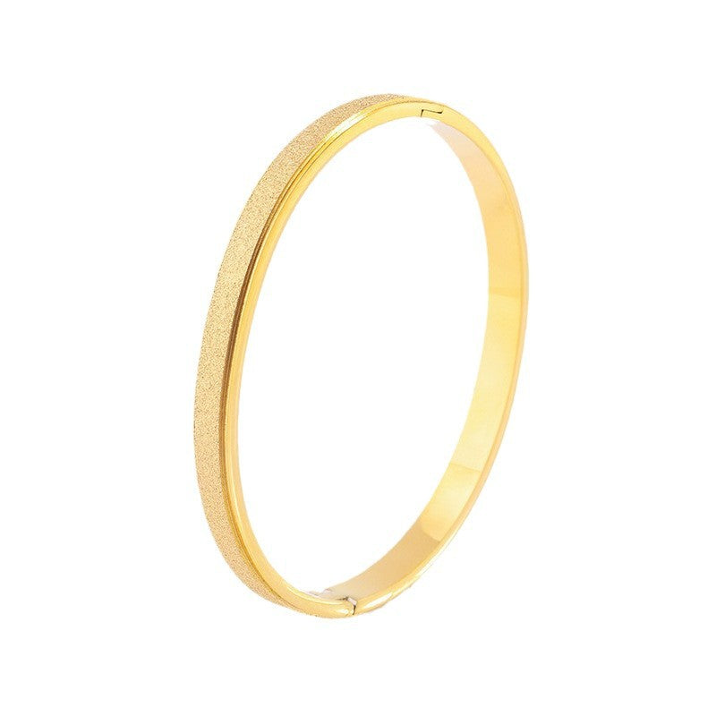 Crystal-Set Steel Bangles