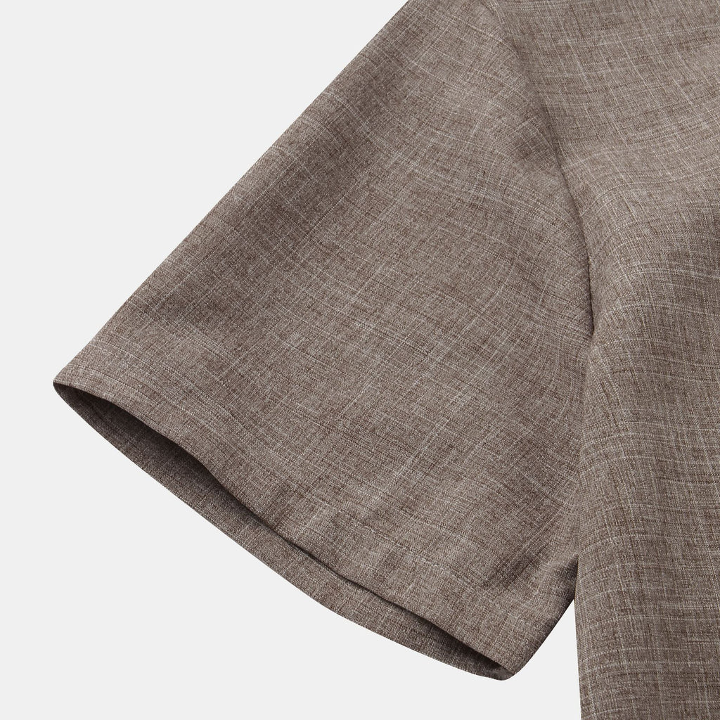 Band-Collar Pocket Shirt — detail
