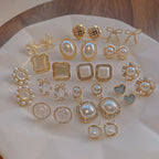 Faux-Pearl Accent Earrings