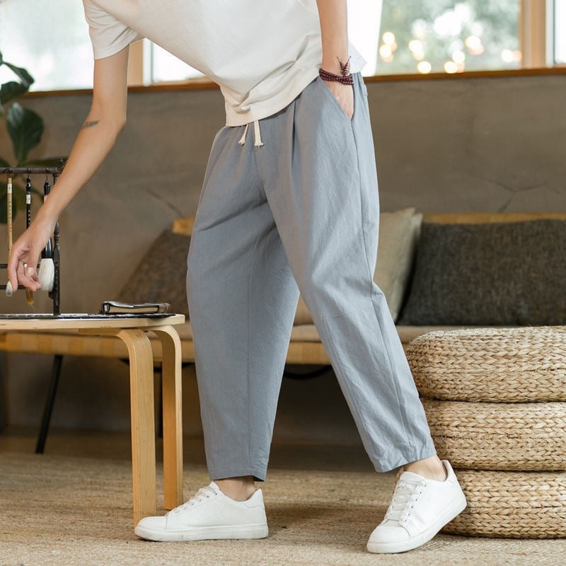 Drawstring Tapered Trousers
