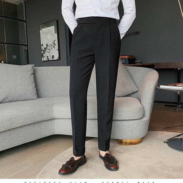 Pleated Cropped Trousers