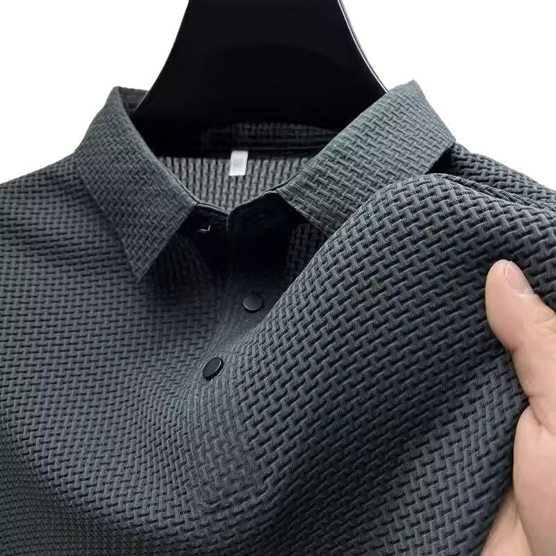 Waffle-Knit Polo