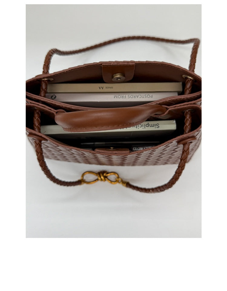 Woven Knot Top-Handle Bag — detail