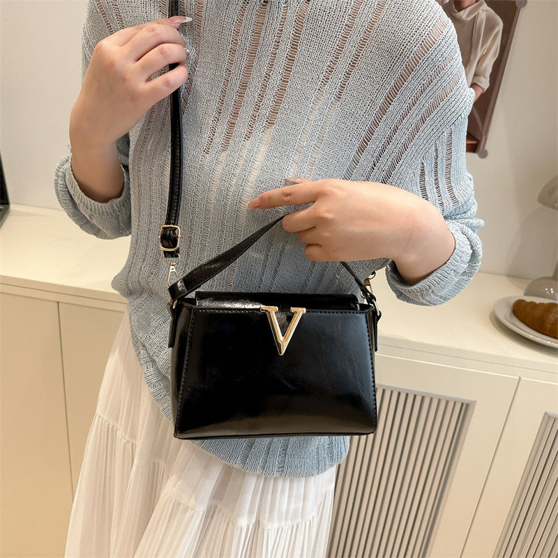 Boxy Top-Handle Crossbody Bag