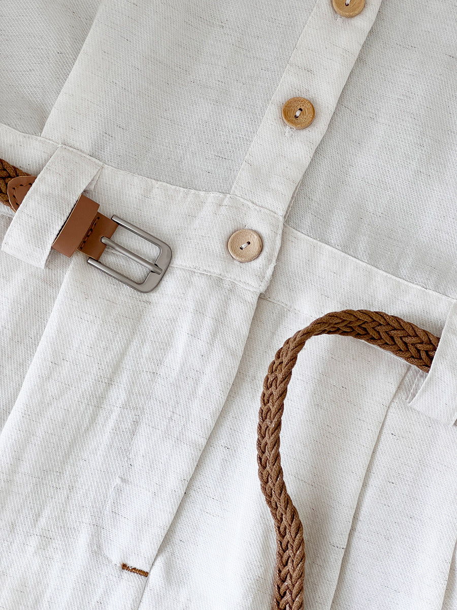 Belted Safari Maxi Dress — detail