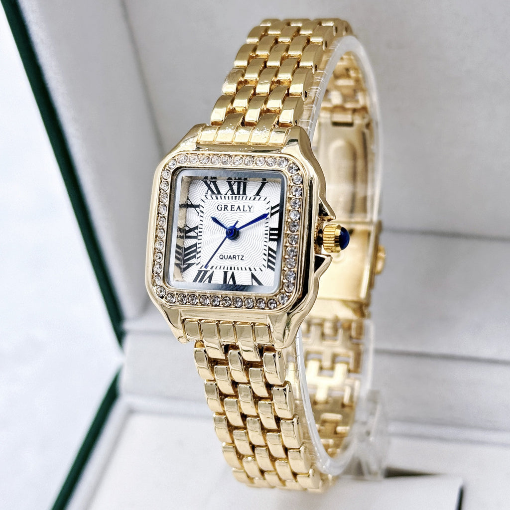 Square Roman Dial Watch