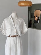 Belted Safari Maxi Dress — still life