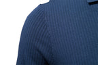 Ribbed Open-Collar Polo — detail