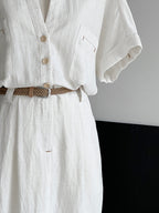 Belted Safari Maxi Dress — detail